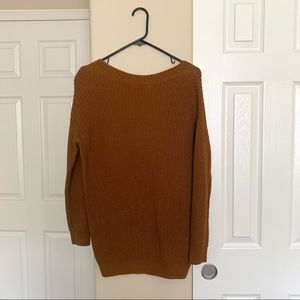 Brown Open-Back Sweater